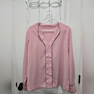Blush Pink Long-Sleeve Blouse